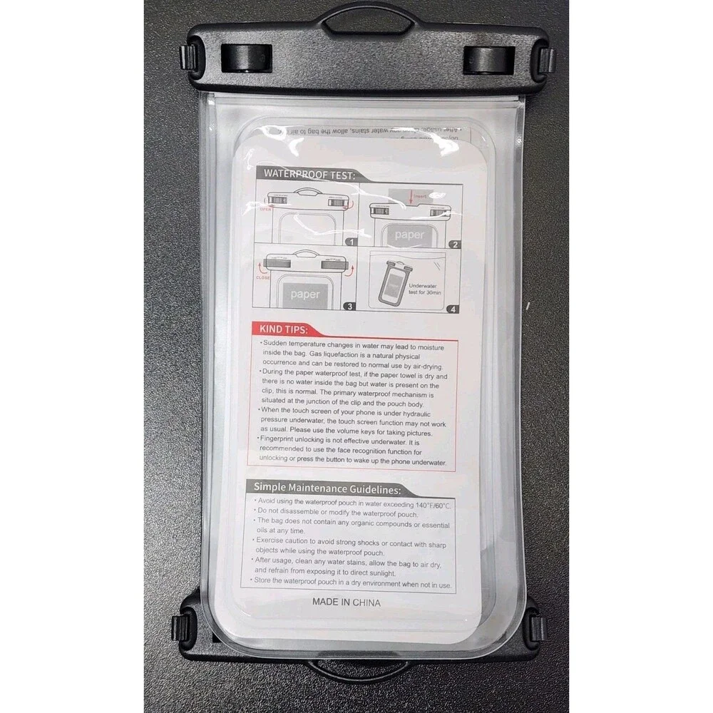 2 ProCase Waterproof Phone Pouch for Nearly All Phone Sizes. Iphone, Samsung